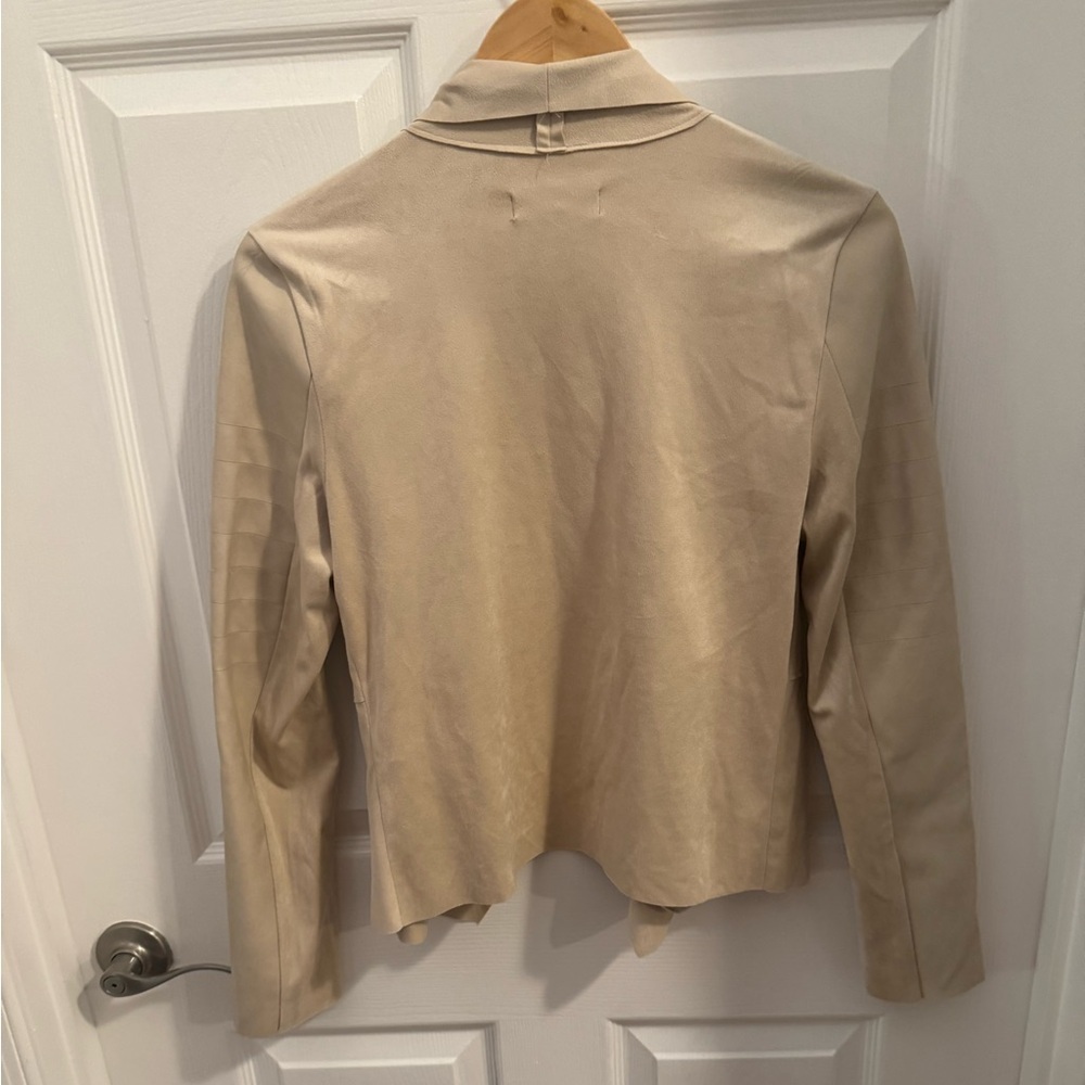 Bagatelle Taupe Faux Suede drape jacket, size small - Picture 5 of 7
